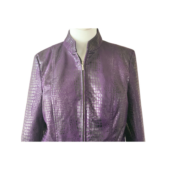 Elementz Purple Animal Print Jacket Women’s Size S - Picture 2 of 8